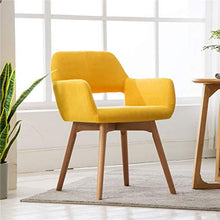 Load image into Gallery viewer, Lansen Furniture (Set of 2) Modern Living Dining Room Accent Arm Chairs Club Guest with Solid Wood Legs (Yellow)