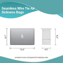 Load image into Gallery viewer, APQ Pack of 1000 Seamless Wire Tie Air Sickness Bags, 4.5 x 2.5 x 8.5 Disposable Vomit Bags 4 1/2 x 2 1/2 x 8 1/2. Polyethylene Gusseted Bags 3 mil. Ideal for Industrial, Health Applications.