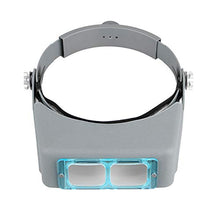 Load image into Gallery viewer, Head Mount Magnifier Headband Magnifier Professional Jeweler Loupe Hands-Free Reading Magnifier Magnifying Glasses with 4 Replaceable Lenses 1.5X,2.0X,2.5X,3.5X Magnification for Watch Repair, Crafts