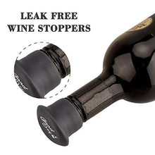Load image into Gallery viewer, Whaline 8 Pack Christmas Wine Bottle Stoppers and Gift Box, Funny Silicone Reusable Caps Bottle Sealers with a Funny Saying for Wine Beverage and Beer Bottles (Purple, Red, Grey, Black)