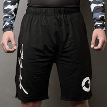 Load image into Gallery viewer, Gold BJJ Jiu Jitsu Shorts - IBJJF Approved No Gi Fight Short - for Grappling, MMA, Wrestling, Muay Thai & Boxing (X-Small) Black