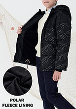 Load image into Gallery viewer, maoo garden Boys Winter Coat Fake Down Puffer Jacket Fleece Lined Heavyweight Water Resistant Windbreaker Black 3-4Y