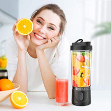 Load image into Gallery viewer, Portable Blender, Kollea Personal Size Blender for Shakes and Smoothies 18oz Smoothie Blender Juice Maker with 6 Blades, Travel Blender for Sports, Gym, Travel, Home, Office Use (Black)