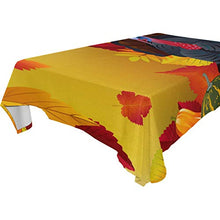 Load image into Gallery viewer, ALAZA Autumn Maple Thanksgiving Turkey Thanksgiving Tablecloth,Washable Tablecloth,60 x 120 Inch Oblong/Rectangle Tablecloth for Family Dinner,Indoor or Outdoor Parties Etc