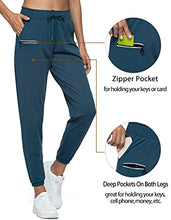 Load image into Gallery viewer, Kcutteyg Womens Joggers with Pockets, Lightweight Quick Dry Athletic Workout Soft Pants for Gym, Yoga, Running (Dark Green, X-Large)
