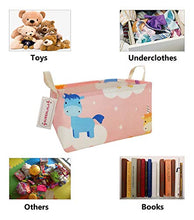 Load image into Gallery viewer, QUEENLALA Rectangular Laundry Hamper/Foldable Nursery Laundry Basket for Organizing/Storage Bin Baskets/Children Toy Office Bedroom/Toy Bin Closet Shelf Baskets(Rec-Unicorn)
