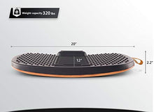 Load image into Gallery viewer, FEZIBO Standing Desk Mat with Anti Fatigue Bar, Wooden Wobble Balance Board with Ergonomic Design Comfort Floor Mat (Medium, Obsidian Black)