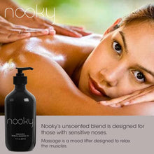 Load image into Gallery viewer, Nooky Massage Oil with Fractionated Coconut Oil for Massaging 16 Ounce (Unscented)