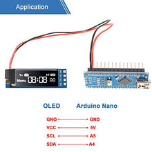 Load image into Gallery viewer, 2 Pieces I2C Display Module 0.91 Inch I2C OLED Display Module I2C OLED Screen Driver DC 3.3V - 5V (White Light)
