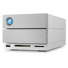 Load image into Gallery viewer, LaCie 2big Dock RAID 8TB External RAID Hard Drive HDD with SD Card CF Card Slots, for Mac and PC Desktop Data Redundancy Thunderbolt 3 USB-C USB 3.0, 1 Month Adobe CC, Data Recovery (STGB8000400)