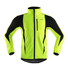 Load image into Gallery viewer, ARSUXEO Winter Warm UP Thermal Softshell Cycling Jacket Windproof Waterproof Bicycle MTB Mountain Bike Clothes 15-K Green Size X-Large
