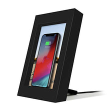 Load image into Gallery viewer, Twelve South PowerPic | Picture Frame Stand with Integrated 10W Qi Charger for iPhone/Wireless Charging Smart Phones (Black)