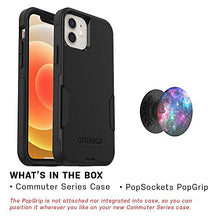 Load image into Gallery viewer, Bundle: OTTERBOX COMMUTER SERIES Case for iPhone 12 & iPhone 12 Pro - (BLACK) + PopSockets PopGrip - (BLUE NEBULA)