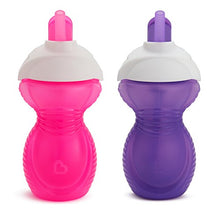 Load image into Gallery viewer, Munchkin Click Lock Flip Straw Cup, Pink/Purple, 9 Ounce, 2 Count