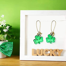 Load image into Gallery viewer, Leinuosen 24 Pieces St Patrick's Day Shamrocks Ornament Good Luck Clover Hanging Bauble for Tree Baubles Table Shelf Festival Decorations (24 Pieces)