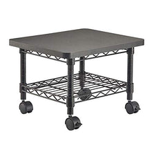 Load image into Gallery viewer, Safco Products Under Desk Printer/Fax Stand , Black Powder Coat Finish, Swivel Wheels for Mobility