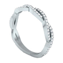 Load image into Gallery viewer, Dazzlingrock Collection 0.20 Carat (ctw) 14K Round White Diamond Ladies Infinity Wedding Band 1/5 CT, White Gold, Size 5.5