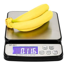 Load image into Gallery viewer, Digital Postal Shipping Scale; Portable Electronic Touch Pocket Scale Postal Scale Shipping Scale with Adapter; Used for Floor Bench Office Weight; 50kg / 10g; Black & Silver