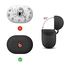 Load image into Gallery viewer, LiZHi Silicone Case Cover for 2021 New Beats Studio Buds, Anti-Lost Shockproof Protective Case Cover for Beats Studio Bud with Keychain Easy Carrying Replacement Case with Carabiner (Black)