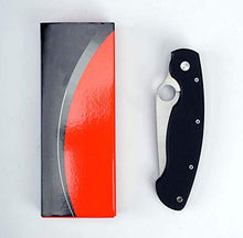 Load image into Gallery viewer, Ideale Outdoor Quality 9Cr18 Stainless Steel Folding Blade Knife Fishing Pocket Knife G10 Handle Black Knife Portable Survival Camping Tactical Clip Knife Collection EDC Tools with Gift Box New
