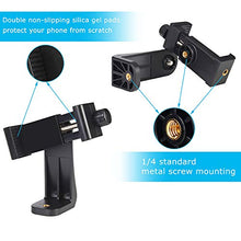 Load image into Gallery viewer, 2PCS Cell Phone Tripod Mount Adapter – Universal Smartphone Tripod Mount Holder with Adjustable Clamp, Rotatable Bracket, Compatible with iPhone, Samsung, All Phones, Selfie Stick, Camcorder, Monopod