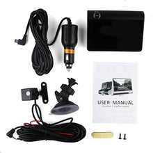 Load image into Gallery viewer, 1080P 170°Wide Angle,4" Dual Lens HD Car DVR Rearview Video Dash Cam Recorder Camera LCD Screen G-Sensor, WDR, Parking Monitor, Loop Recording, Motion Detection