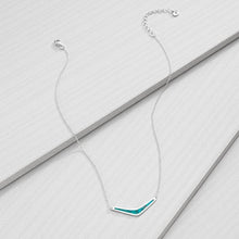 Load image into Gallery viewer, Silpada 'Reversible Boomerang' Compressed Turquoise Necklace in Sterling Silver