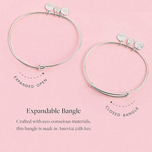 Load image into Gallery viewer, Alex and Ani Collaborations Expandable Bangle for Women, Clemson University Logo Charm, Shiny Silver Finish, 2 to 3.5 in