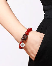 Load image into Gallery viewer, XHUUU Red Agate Bracelet for Women Ice Obsidian Fox with Tree of Life Charm Stretch Bracelets Reiki Stone Energy Healing Crystals Gifts