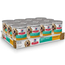 Load image into Gallery viewer, Hill's Science Diet Wet Dog Food, Adult, Perfect Weight for Weight Management, Hearty Vegetable & Chicken Stew Recipe, 12.5 oz Cans, 12-pack