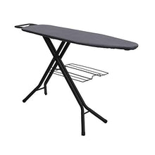 Load image into Gallery viewer, Household Essentials Black Deluxe Steel Top Board with Iron Rest and Clothes Rack Grey