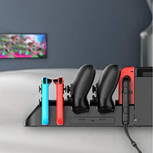 Load image into Gallery viewer, Charging Dock for Nintendo Switch, Charging Station for Nintendo Switch Joy Cons and Nintendo Switch Pro Controllers with LED Indicator