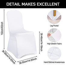 Load image into Gallery viewer, Premium Spandex Dining Chair Cover - INFANZIA Upgraded 10 PCS Super Stretch Chair Slipcover Protector with Elastic Leg Pocket for Party, Wedding, Banquet - Perfect Living Room Decoration