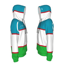 Load image into Gallery viewer, Uzbekistan Flag Print Hoodies Kids 3D Print Sweatshirts Long Sleeve Pullover Hoodies with Pocket for Teen Boys and Girls Black