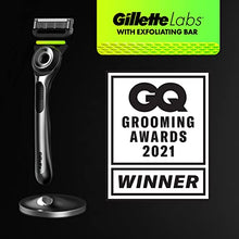 Load image into Gallery viewer, Gillette Mens Razor Blade Refills with Exfoliating Bar by GilletteLabs, Compatible Only with GilletteLabs Razors with Exfoliating Bar and Heated Razor, 6 Razor Blade Cartridges