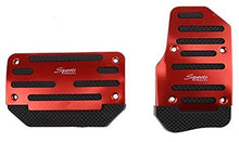 Load image into Gallery viewer, SureMart Universal Car Vehicle Sports Accelerator Brake No Drill Non-Slip Performance Car Rest Pedal Brake and Gas Pedal Covers Accessories Replacement Pedal Aluminum Alloy Pedals Set at red 2Pcs