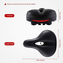 Load image into Gallery viewer, IPOW Comfort Bike Seat for Women or Men, Bicycle Saddle Replacement Padded Soft High Density Memory Foam with Dual Shock Absorbing Rubber Balls Suspension Universal Fit for Indoor/Outdoor Bikes, Black