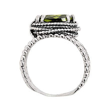 Load image into Gallery viewer, Silpada 'Wade It Out' Natural Peridot Textured Ring in Sterling Silver, Size 8