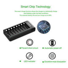 Load image into Gallery viewer, POWEROWL High Capacity Rechargeable AA and AAA Batteries with Battery Charger (USB Fast Charging, Independent Slot), NiMh 4 PCS AA 2800mAh & 4 PCS AAA 1000mAh