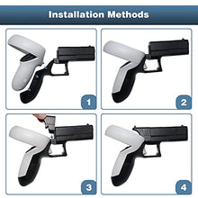 Load image into Gallery viewer, NexiGo VR Pistol Grip for Oculus Quest 2 Controllers, Game Gun Accessories Compatible with Pistol Whip VR Game, Enhanced FPS Gaming Experience, Black