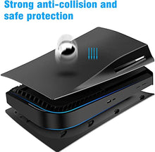Load image into Gallery viewer, Benazcap for PS5 Faceplate, Hard Shockproof Playstation 5 Plates PS5 Face Plate Cover Shell Skin Case, ABS PS5 Console Plate Replacement PS5 Side Plate, Accessories for PS5 Plates Black (Disc Version)