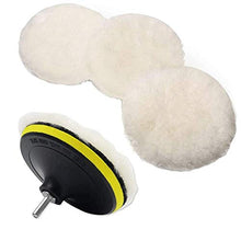 Load image into Gallery viewer, IPELY 6 Pcs 6 Inch Wool Polishing Buffing Pad Polishing Buffing Wheel for Drill Buffer Attachment with M14 Drill Adapter