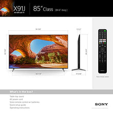 Load image into Gallery viewer, Sony X91J 85 Inch TV: Full Array LED 4K Ultra HD Smart Google TV with Dolby Vision HDR and Alexa Compatibility KD85X91J- 2021 Model, Black