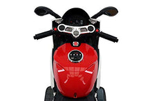 Load image into Gallery viewer, Street Racer 12V Battery Power Motorized Electric Kids Ride-On Motorcycle Bike + EVA Foam Rubber LED Wheels + Leather Seat + MP3 Music Player + Spring Shock Suspension + Training Wheels (Red)