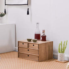 Load image into Gallery viewer, Kirigen Drak Brown Wood Desktop Storage Cabinet/Workspace Document Office necessity Organizer with 4 Drawers/Home,office Letter Mail Sorter with 3 levels/Hold Makeup Box (BR, 3-layer &4 drawers)