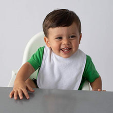 Load image into Gallery viewer, Neat Solutions 2-Ply Knit Terry Solid Color Feeder Bibs in White - 10 Pack