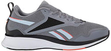 Load image into Gallery viewer, Reebok Men's Unisex FUSIUM Run LITE Shoe, Cold Grey/Glass Blue/Vivid Orange, 7.5