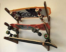 Load image into Gallery viewer, COR Surf Wooden Surfboard Wall Mount for Surf Boards, Snowboards, Skateboards, Kiteboards and Wakeboards, Triple Tier Surf Board Display Holder, Made of Sustainable Bamboo (24 x 4 x 4 Inches)