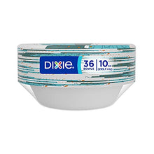 Load image into Gallery viewer, Dixie Paper Bowls, 10oz, Dessert or Light Lunch Size Printed Disposable Bowl, 36 count (1 pack of 36 Bowls), Packaging and Design May Vary