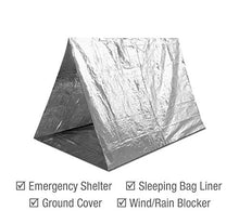 Load image into Gallery viewer, Swiss Safe Emergency Mylar Thermal Blankets, Designed for NASA, Outdoors, Survival, First Aid, Silver, 10 Pack